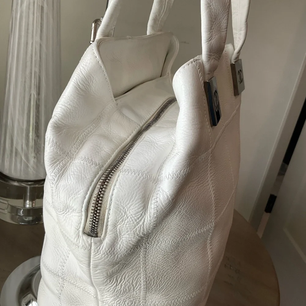 Chanel White Small Tote with COA - Picture 6 of 16